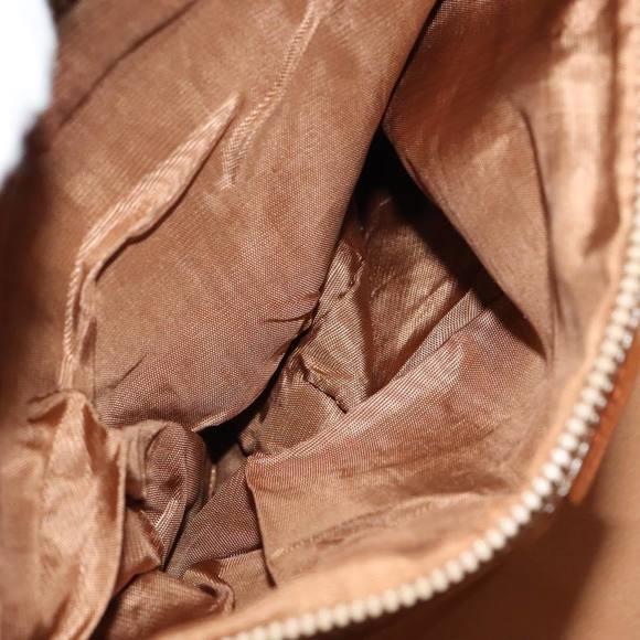 CELINE Macadam Canvas Boston Bag PVC Leather Brown Gold Auth 99360 - Picture 11 of 16